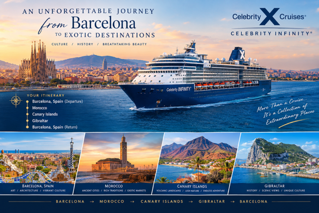BARCELONA 2027 CRUISE aboard Celebrity Infinity